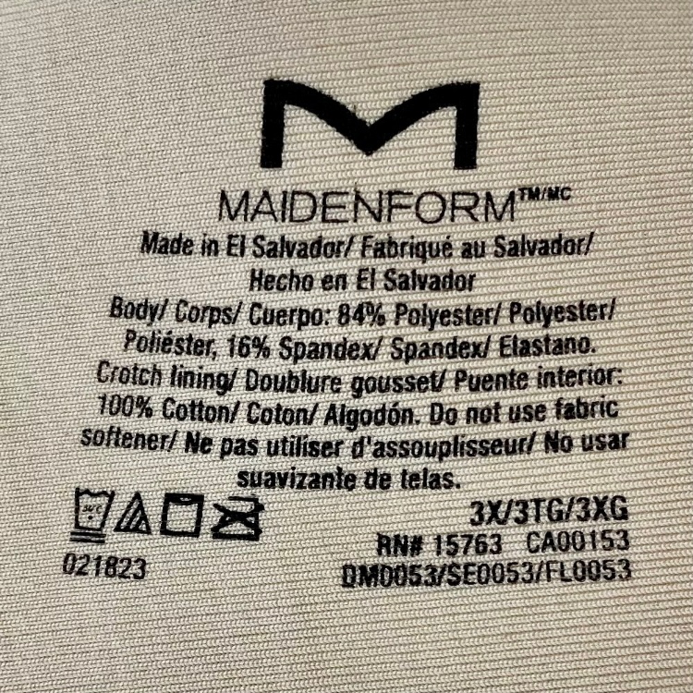 Maidenform Curvy Cooling Shaping No Pinch Waistbnd Thong w/ Firm Control Size 3X - Picture 3 of 6